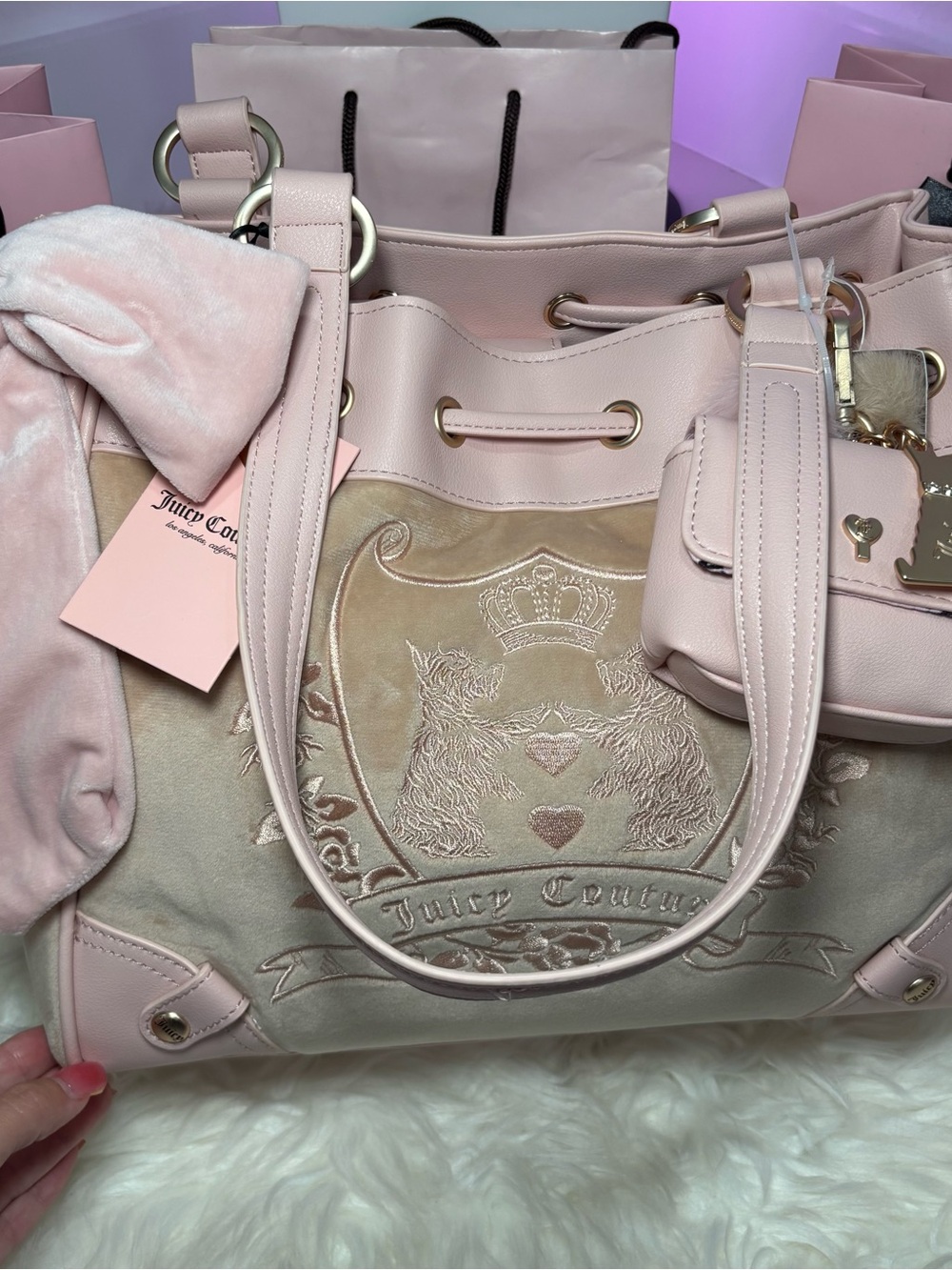 Juicy Couture pink day dreamer bag